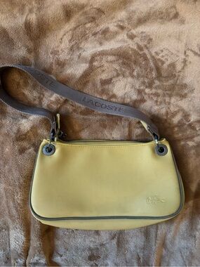 Lacoste Vintage Compact Golden Yellow Shoulder Bag